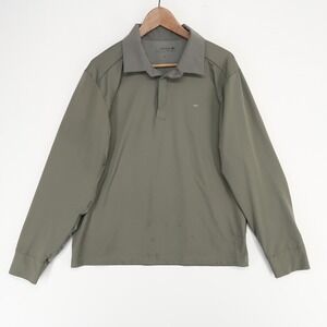 GORUCK Performance Polo Shirt Mens L Olive Green Long Sleeve Tactical Rucking